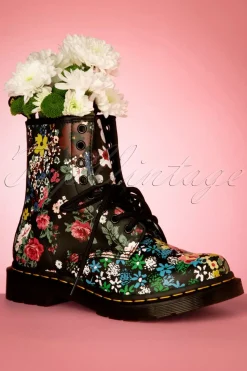 Dr. Martens 1460 Pascal Floral Mash Up Backhand Laarzen In Zwart><noscript><img width=