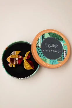 Erstwilder A Goldfish Named Silence Broche>Vrouwen Sieraden