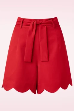 Banned Retro Ahoy Scallop Short In Rood>Vrouwen Broeken