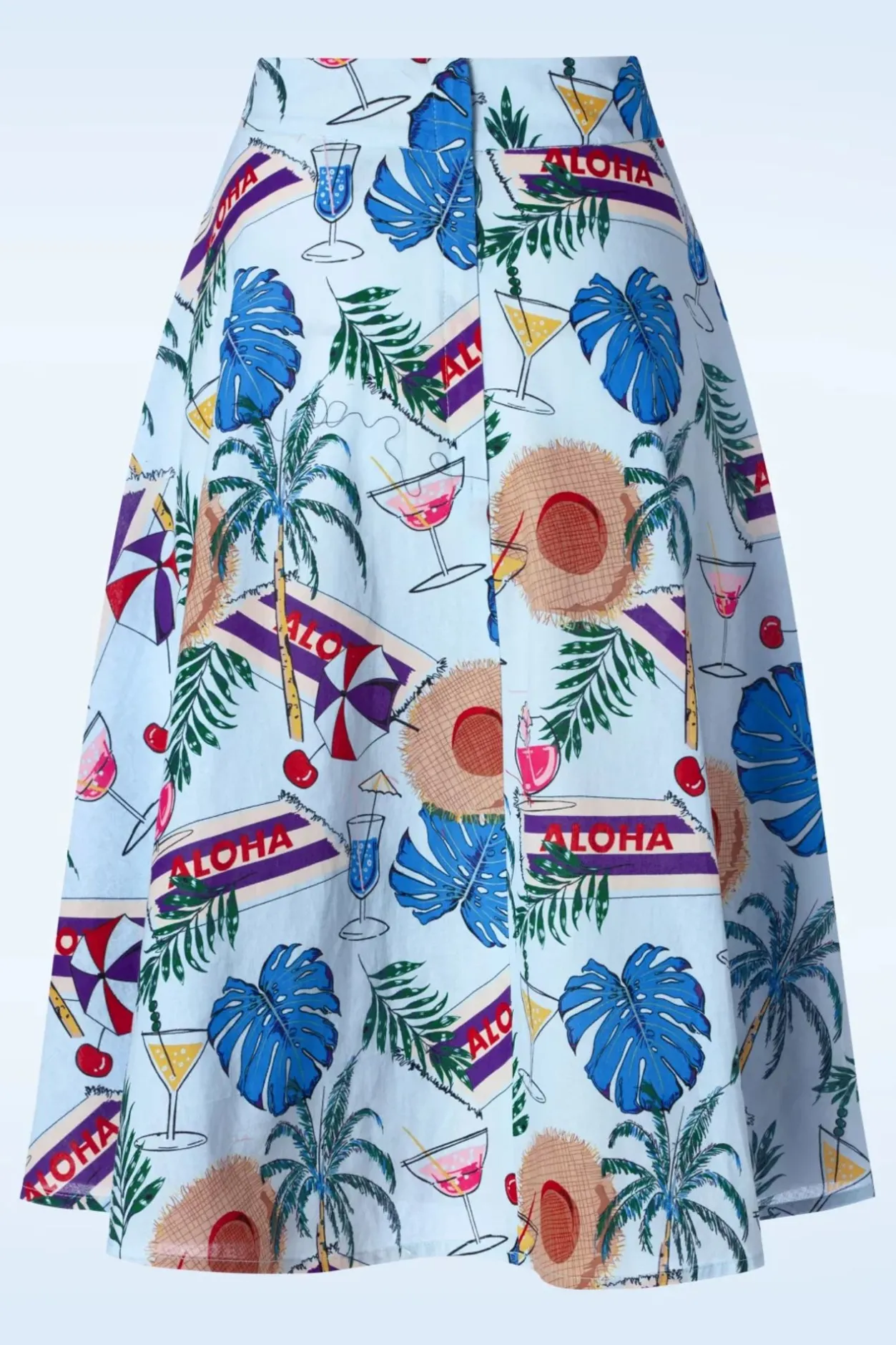 Banned Retro Aloha Swing Rok In Blauw>Vrouwen Rokken