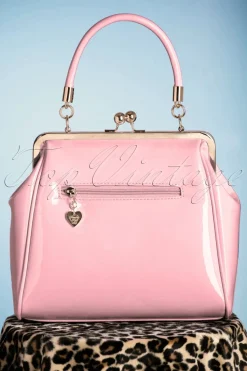 Banned Retro Amerikaanse Vintage Patenttas In Roze><noscript><img width=