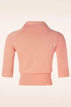 Banned Retro April Cardigan Met Korte Mouwen In Perzik>Vrouwen Vestjes