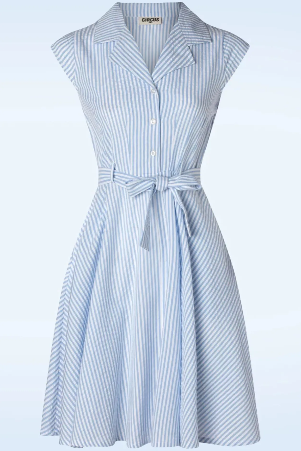 Circus Ava Gestreepte Jurk In Lichtblauw>Vrouwen Swing Jurken
