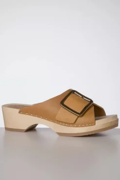 Gru00fcnbein Banu Slip On Clogs In Cognacbruin>Vrouwen Sandalen