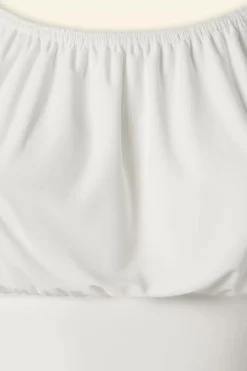 Vintage Chic for Topvintage Belinda Off-Shoulder Top In Wit><noscript><img width=