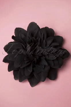 ZaZoo Bloemenhaarclip En Broche In Zwart>Vrouwen Haaraccessoires