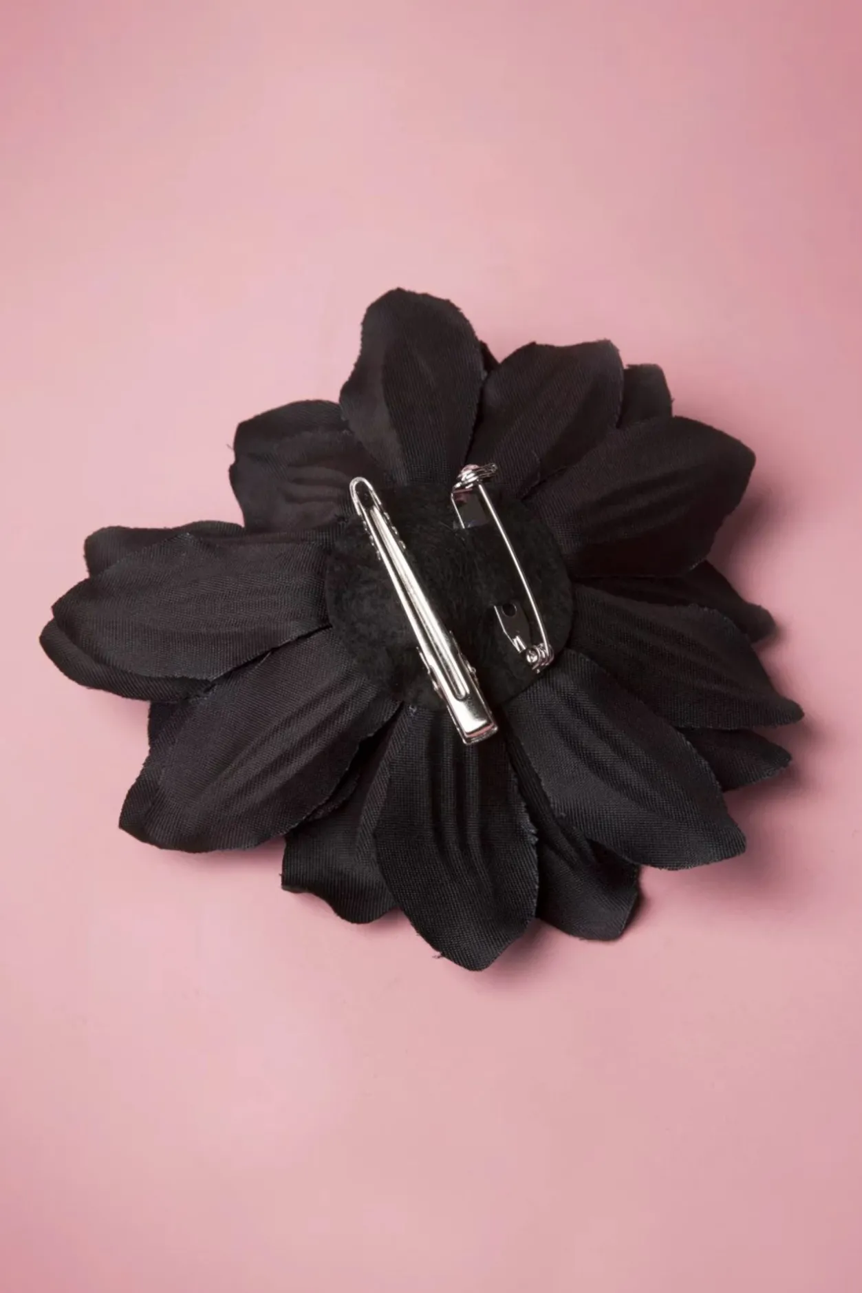 ZaZoo Bloemenhaarclip En Broche In Zwart>Vrouwen Haaraccessoires