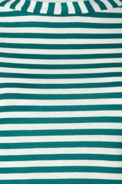 King Louie Boatneck Top Chopito Stripe In Ponderosa Groen><noscript><img width=
