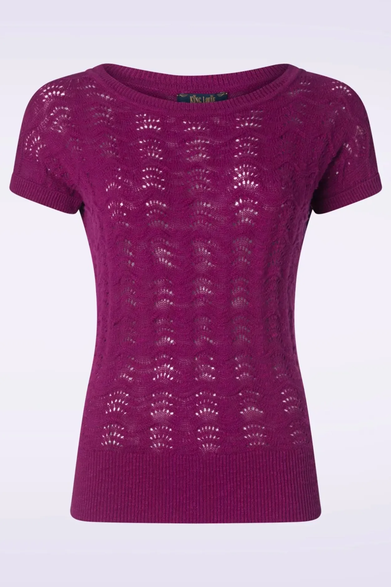 King Louie Boatneck Top Scallop In Levendig Paars>Vrouwen Truitjes