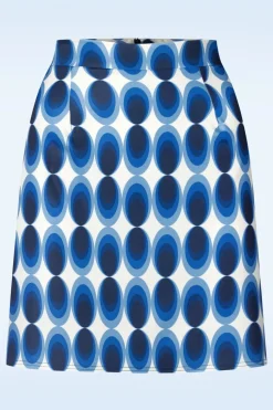 Vintage Chic for Topvintage Bobby Retro Rok In Blauw En Wit>Vrouwen Rokken