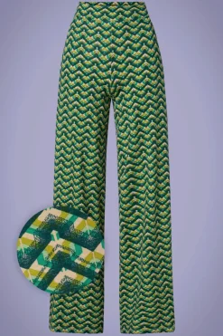 King Louie Border Palazzo Brazza Broek In Jaspisgroen>Vrouwen Broeken