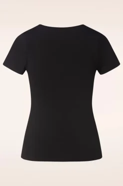 Queen Kerosin Build It Up T-Shirt In Zwart>Vrouwen T-Shirts