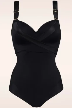 Marlies Dekkers Cache Coeur - Diepuitgesneden Balkonbadpak In Zwart>Vrouwen Badpakken
