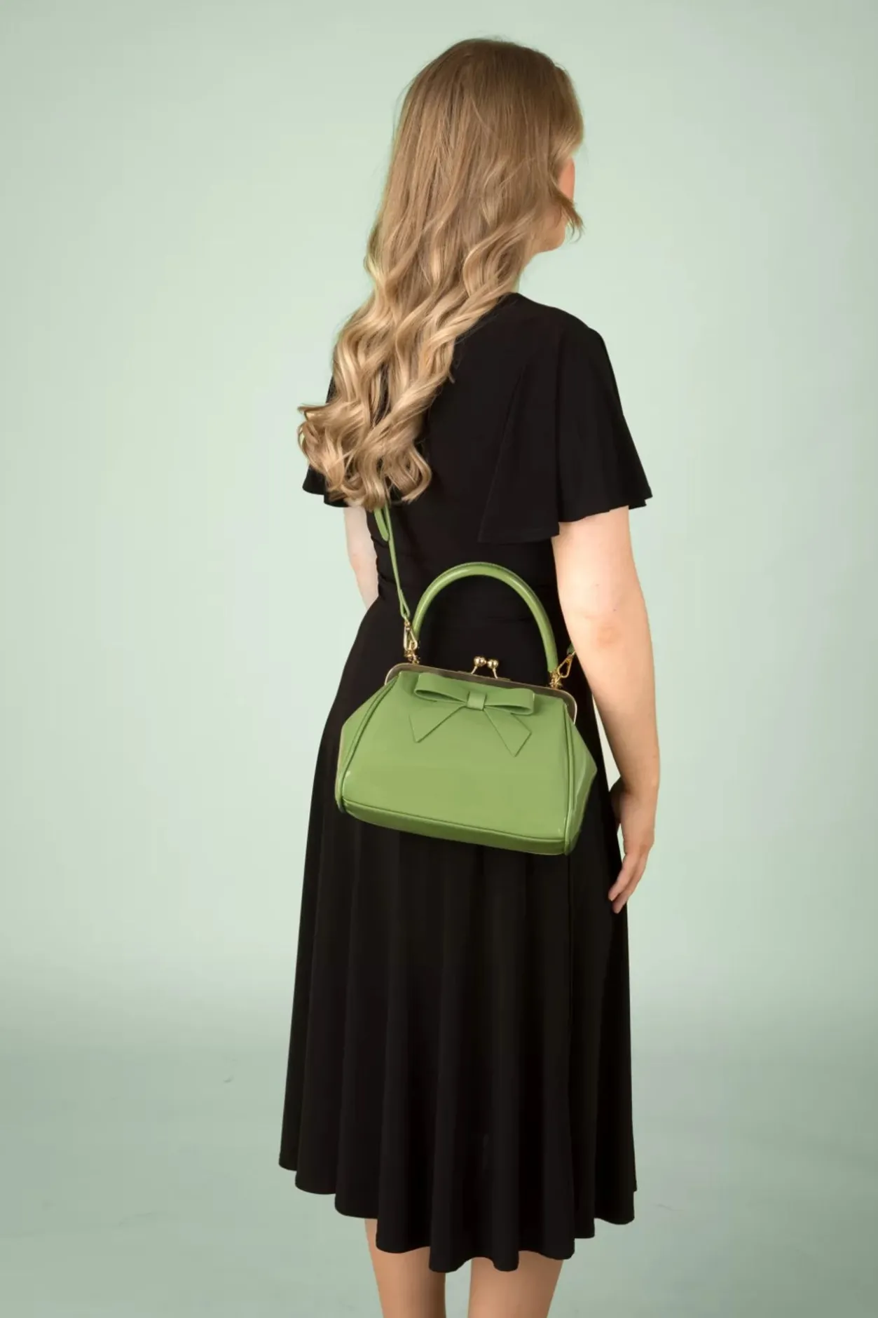 Banned Retro California Nights Lak Handtas In Bleekgroen>Vrouwen Tassen