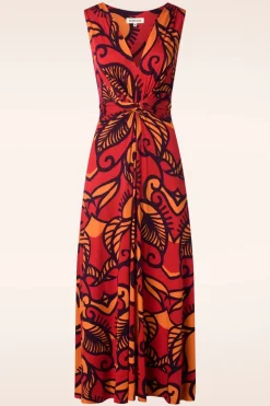 Surkana Camila Maxi Jurk In Oranje>Vrouwen Plus Size Jurken