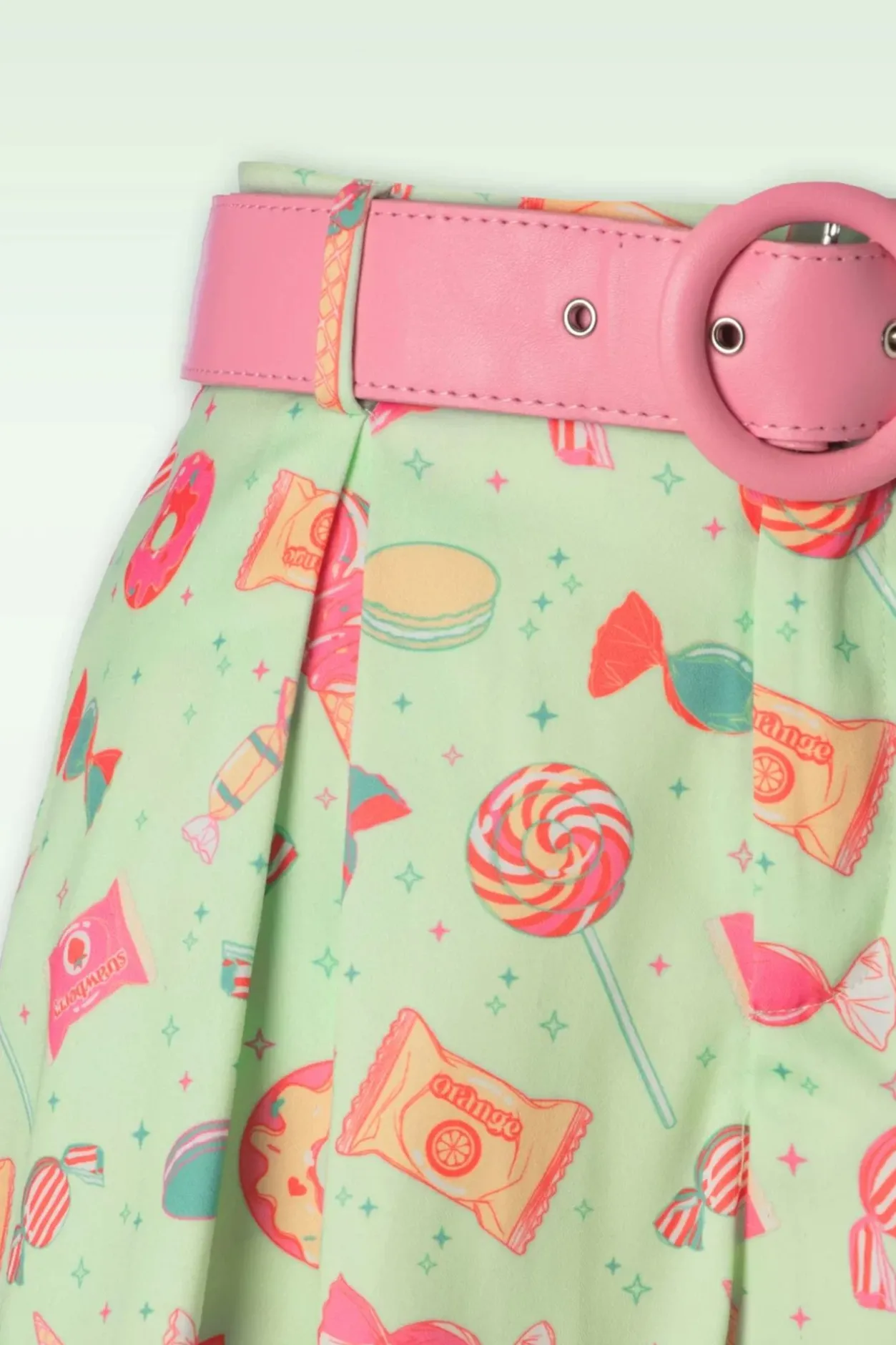 Vixen Candy Belted Shorts In Mint>Vrouwen Broeken