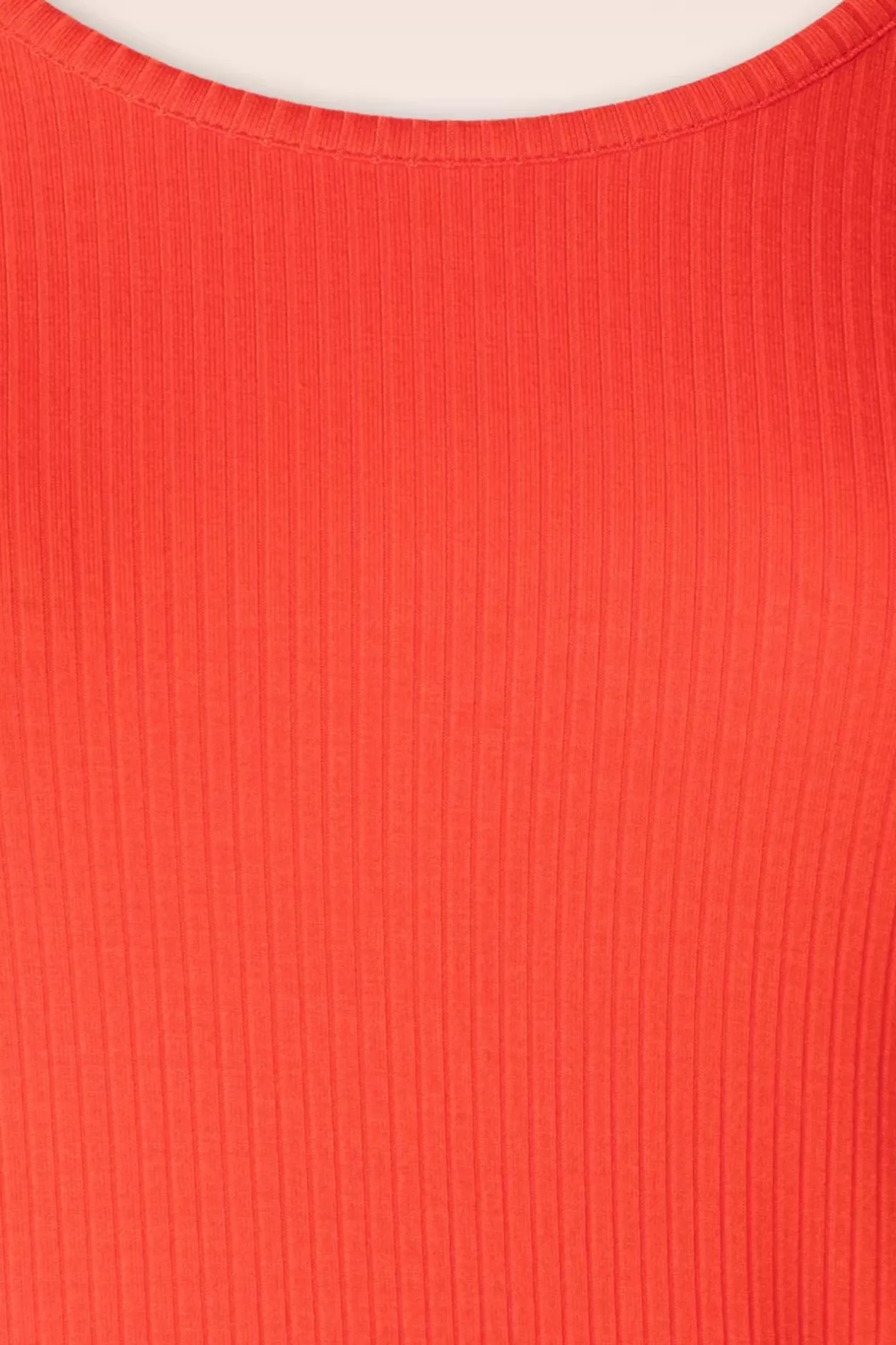 King Louie Carice Uni Rib Top In Zon Oranje>Vrouwen Truitjes