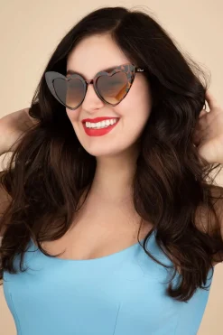 Lola Ramona Cat Eye Hartvormige Zonnebril In Luipaard>Vrouwen Zonnebrillen