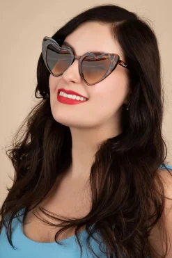 Lola Ramona Cat Eye Hartvormige Zonnebril In Luipaard>Vrouwen Zonnebrillen