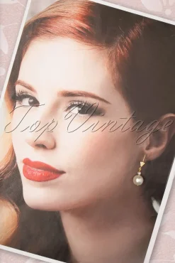 Sweet Cherry Champagne Parel Oorbellen In Goud En Ivoor><noscript><img width=