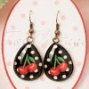 Sweet Cherry Cherry Drop Oorbellen In Zwart En Rood>Vrouwen Sieraden