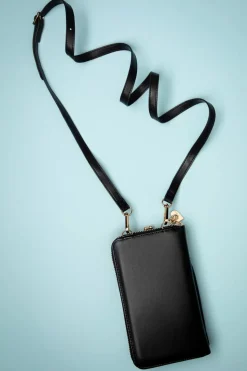 Banned Retro Cherry Pie Crossbody Telefoontasje In Zwart><noscript><img width=