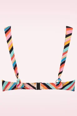 Cyell Chevron Chic Padded Bikini Top In Multi>Vrouwen Bikini's