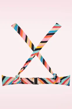 Cyell Chevron Chic Padded Bikini Top In Multi><noscript><img width=