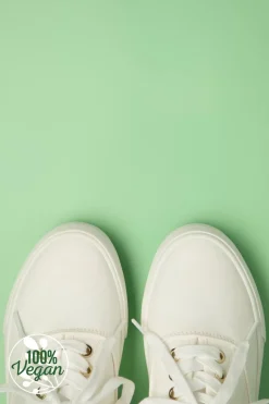 Tamaris Chloe Canvas Sneakers In Gebroken Wit>Vrouwen Sneakers