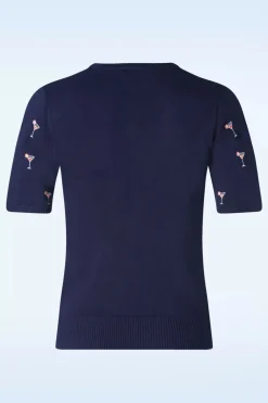 Banned Retro Cocktail Hour Jumper In Marineblauw>Vrouwen Truitjes