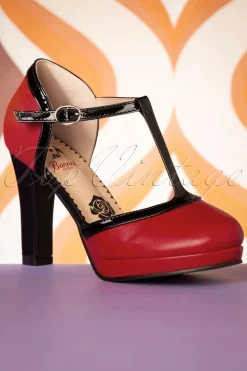 Banned Retro Country Rose Pumps In Rood>Vrouwen Pumps