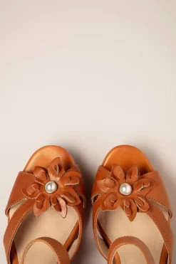 Chelsea Crew Daisy Leren Sandalen In Cognac>Vrouwen Sandalen