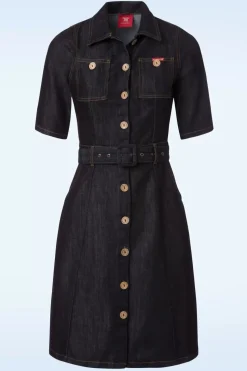 Rumble59 Dames Jeansjurk In Denimblauw>Vrouwen Effen Jurken