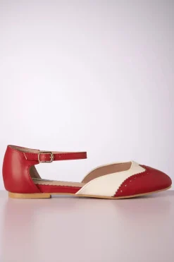 Banned Retro Dapper Dancemates Platte Schoentjes In Rood>Vrouwen Ballerina's