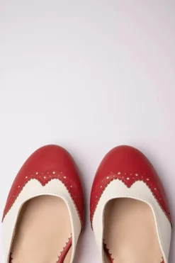 Banned Retro Dapper Dancemates Platte Schoentjes In Rood>Vrouwen Ballerina's