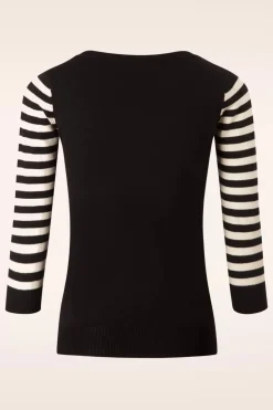Mak Sweater Debbie Cat Gestreepte Trui In Zwart>Vrouwen Truitjes