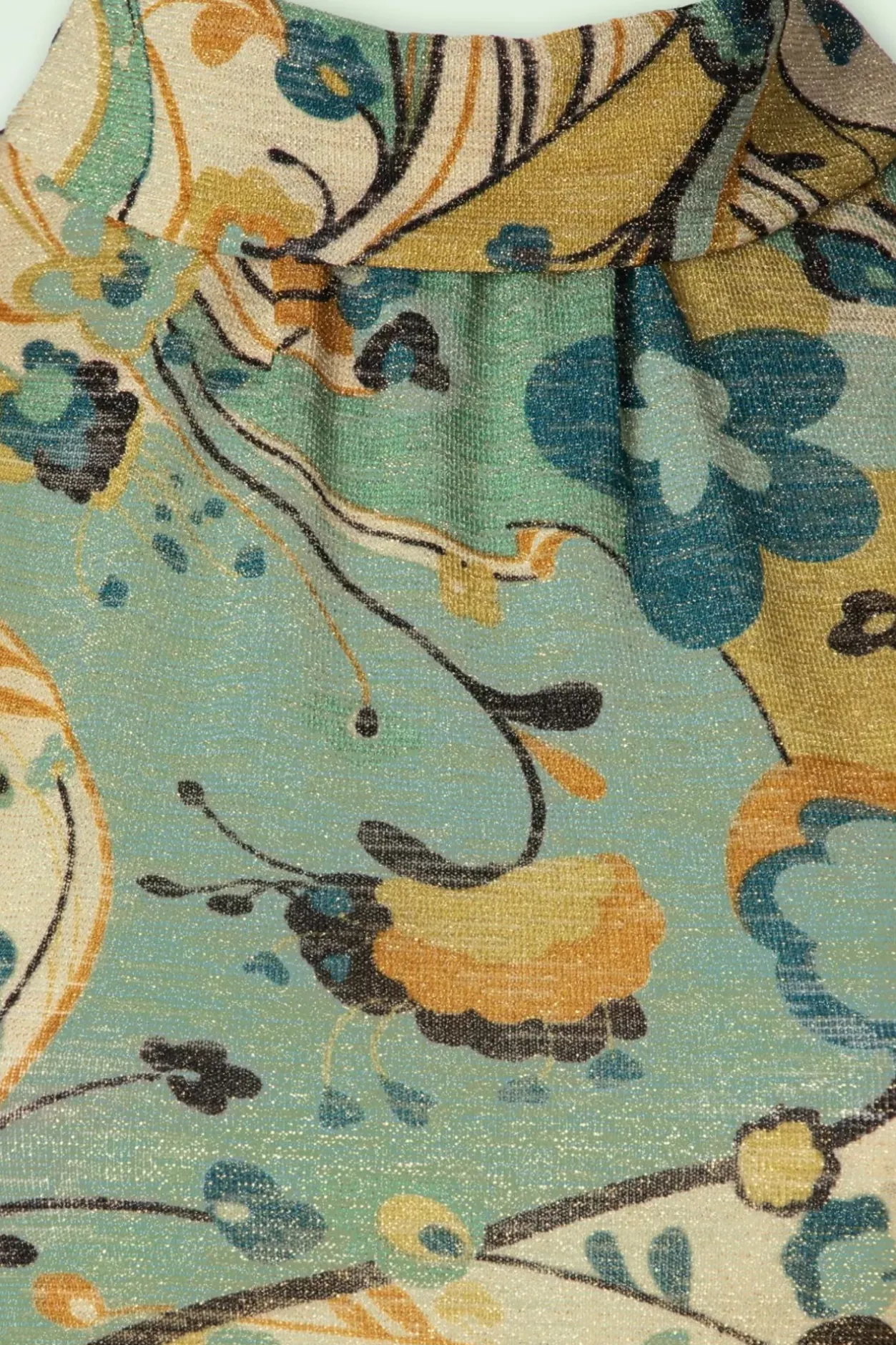 King Louie Dita Top Frenzy In Dusty Turquoise>Vrouwen Tops