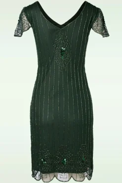 GatsbyLady Downton Abbey Flapper Jurk In Groen>Vrouwen Plus Size Jurken