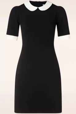 Vintage Chic for Topvintage Ebony Jurk In Zwart En Wit>Vrouwen Plus Size Jurken