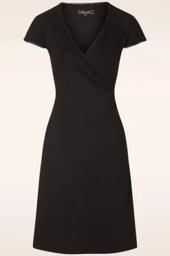 King Louie Ecovero Classic Overslagjurk In Zwart>Vrouwen Plus Size Jurken