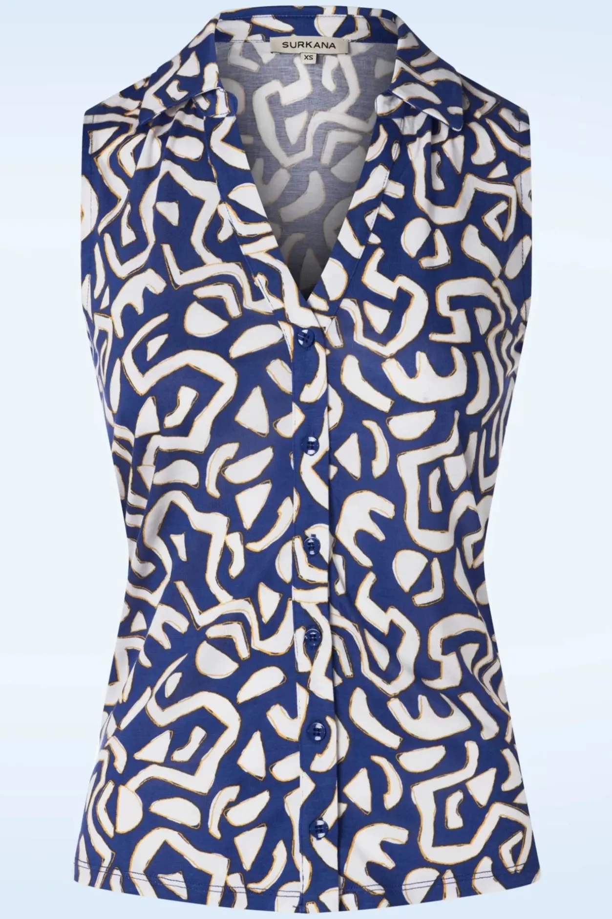 Surkana Eden Top In Blauw>Vrouwen Tops