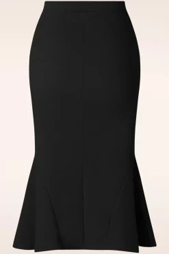 Vintage Chic for Topvintage Ellie Crepe Pencil Rok In Zwart>Vrouwen Rokken