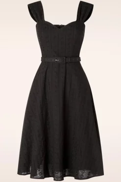 Vixen Embroidery Summer Flare Jurk In Zwart>Vrouwen Plus Size Jurken