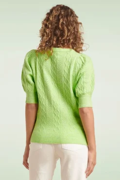 Smashed Lemon Emery Gebreide Top In Limoen><noscript><img width=