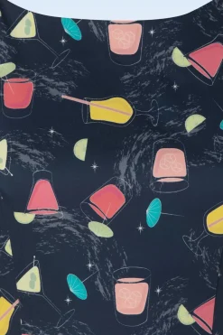 Topvintage Boutique Collection Exclusief Bij Topvintage ~ Adriana Cocktails Mouwloze Penciljurk In Donkerblauw><noscript><img width=