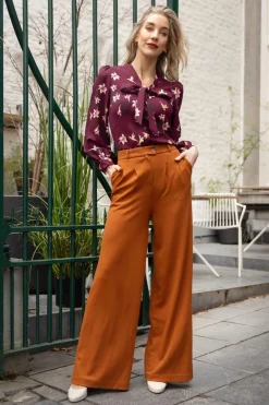 King Louie Fintan Milano Crepe Pantalon In Karamel>Vrouwen Broeken