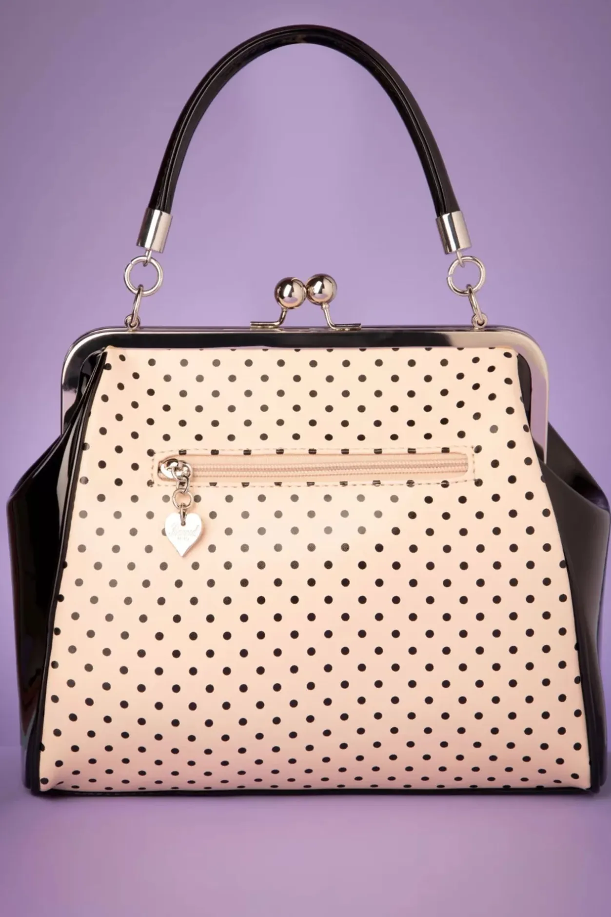 Banned Retro Frances Polka Star Tas In Zwart En Blush>Vrouwen Tassen