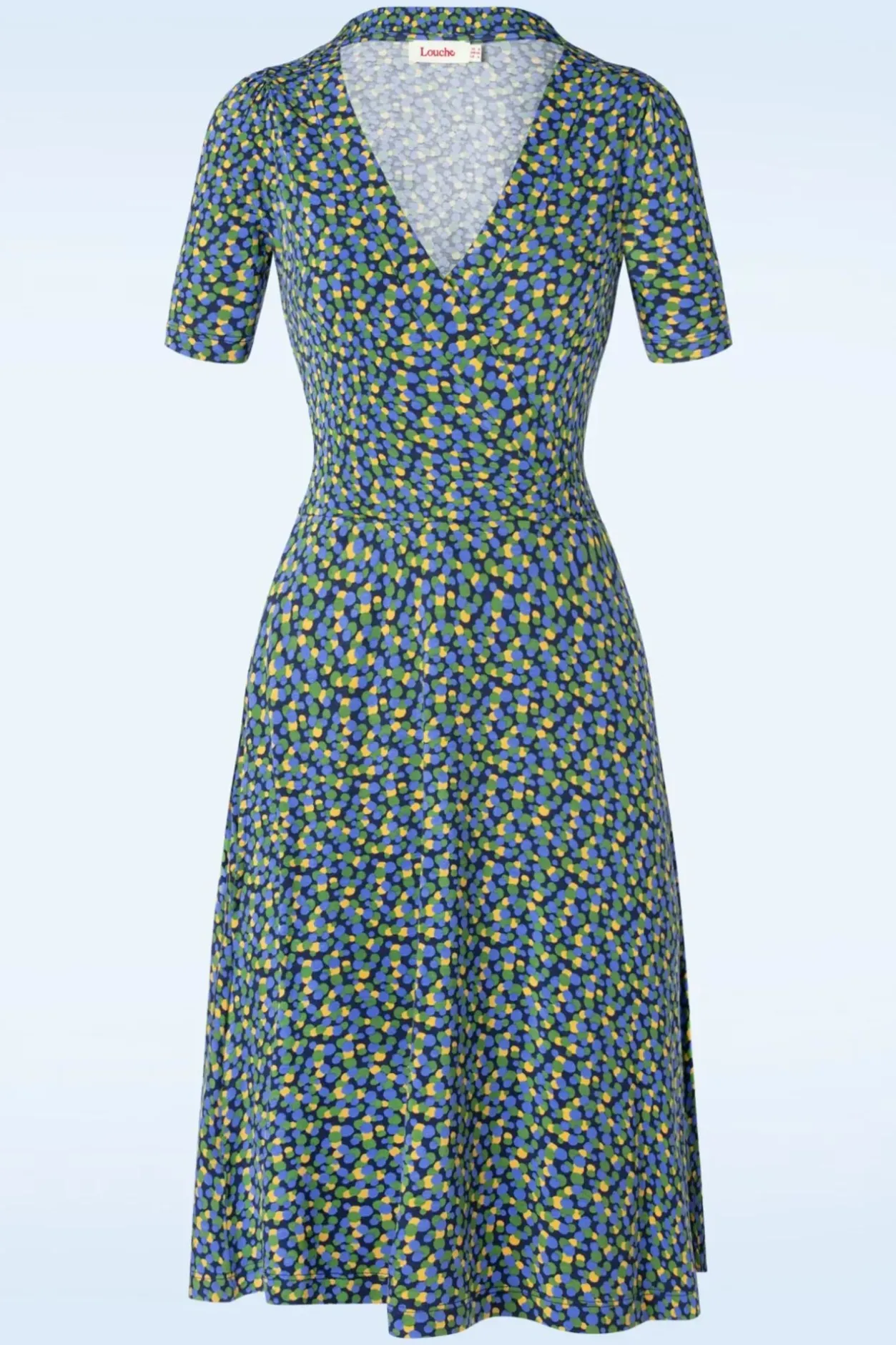 Louche Frankie Bubble Pop Wikkel Jurk In Multi>Vrouwen Swing Jurken