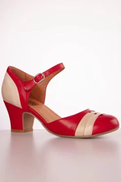 Miz Mooz Frenchy Mary Jane Pumps In Rood><noscript><img width=