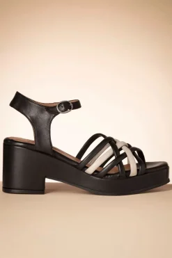 Miz Mooz Gabriella Sandaal In Zwart En Creme><noscript><img width=